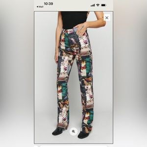 Reformation Cynthia High Rise Straight Long Jeans